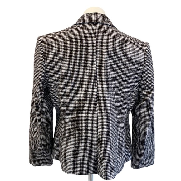 PENDLETON Vintage Shepard Check Plaid Wool Single Breasted Blazer Navy Size 10 - Picture 5 of 9